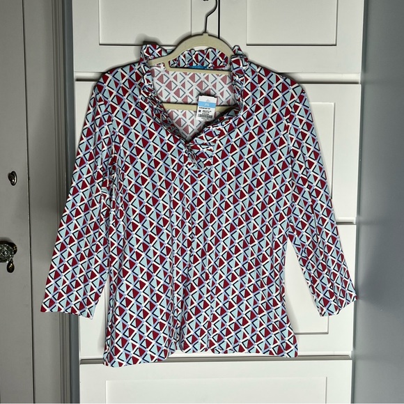 NWT J. McLaughlin ruffle neck top - Picture 1 of 3